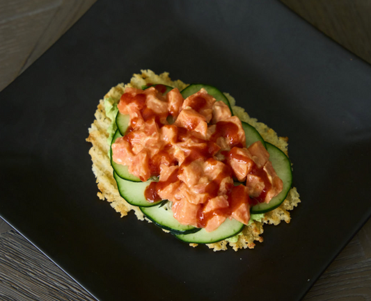 Crispy rice con salmón