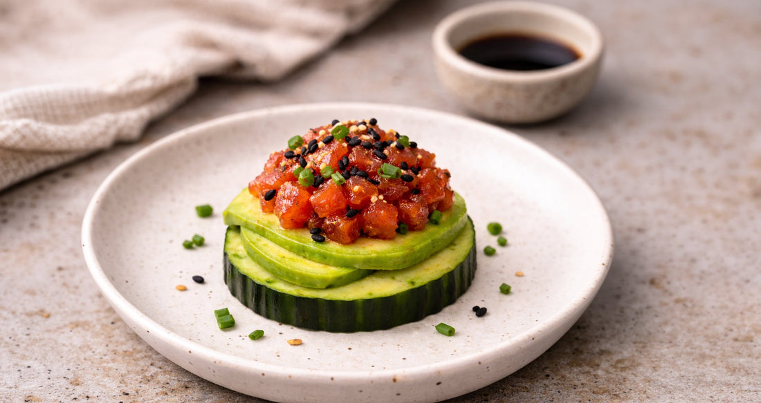 Spicy Tuna Bites con Aguacate y Pepino